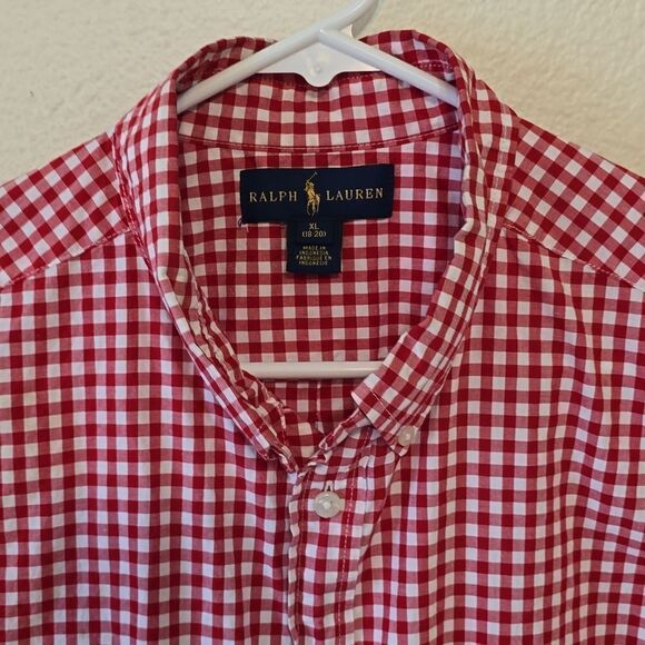 Boys Ralph Lauren Polo red check shirt xl - Picture 2 of 8